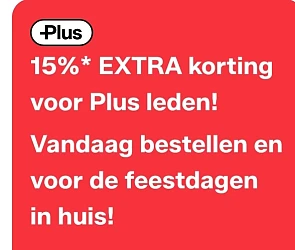 15% extra korting als pluslid
