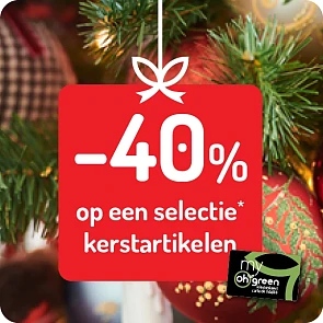 Korting kerstartikelen Oh green