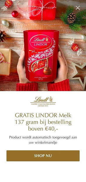 GRATIS LINDOR Melk 137 gram bij aankoop vanaf €40