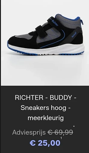 Kinderschoenen tot 1/3 van de prijs!