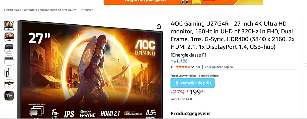 27 inch 4K Ultra HD-PC scherm - mooie korting!