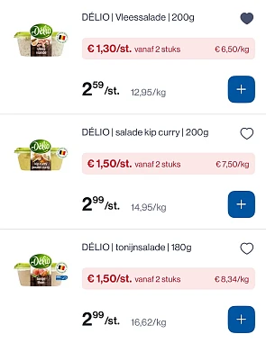 Delio smeersalades -50%