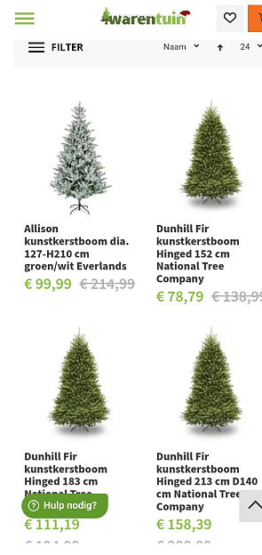 Kunstkerstbomen tot -50% of meer 🎄✨