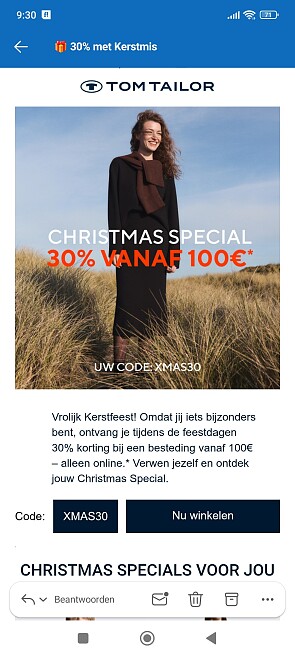 €30 korting bij tom tailor