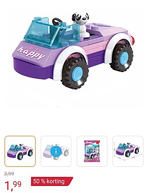 -50% Bouwset Zomerauto Cabrio, 56dlg