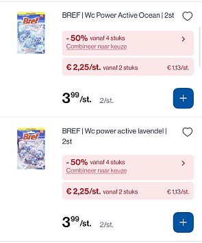 Bref wc blokjes met mooie promo bij Collect en go