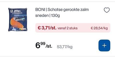 Mooie promo op gerookte zalm bij Colruyt