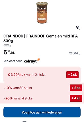 Mooie prijzen op verschillende koffie soorten