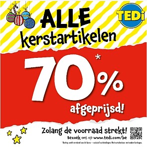 -70% op de volledige kerstcollectie bij TEDi