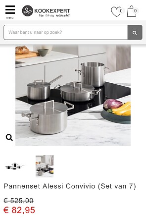 Pannenset Alessi Convivio