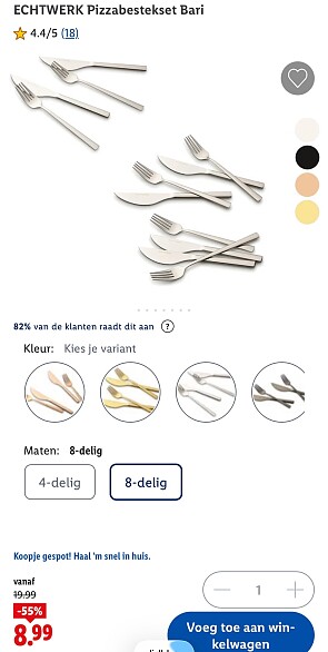 Echtwerk pizzabestekset bari - 55%