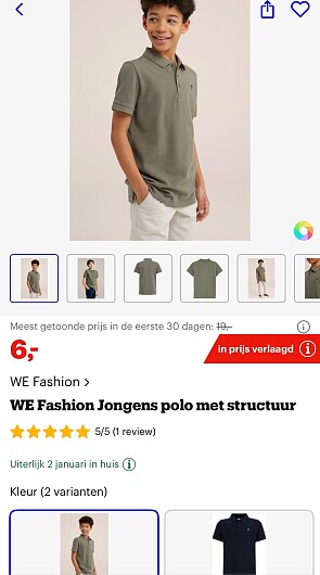 Jongens polo met structuur 6,00€ bij bol