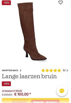 Hampton Bays Bruine Lange Laarzen -50%