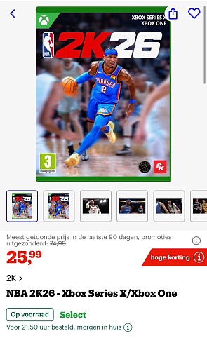 NBA 2K26 - Xbox series/xbox one -65% bij bol