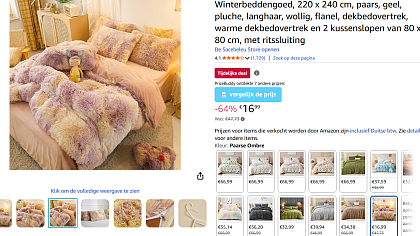 Flanellen dekbedovertrek 220X240cm voor 16.99€