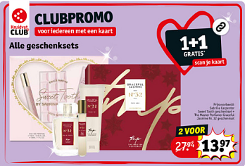 1+1 gratis geschenksets 🎁 bij Kruidvat
