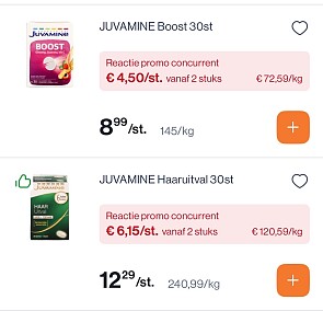 Juvamine producten -50%