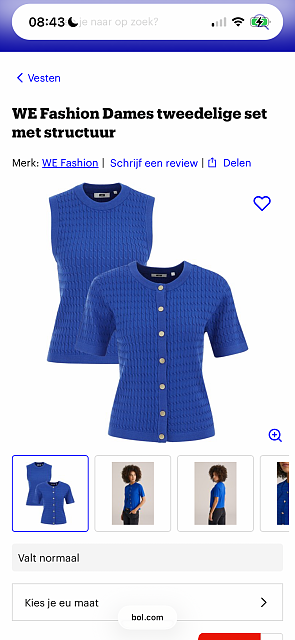 WE Fashion Dames tweedelige set met structuur