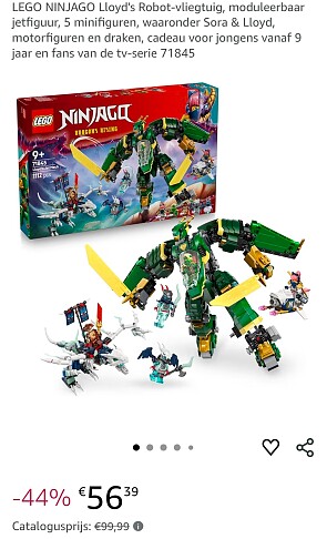 LEGO NINJAGO Lloyd's Robot-vliegtuig 71845
