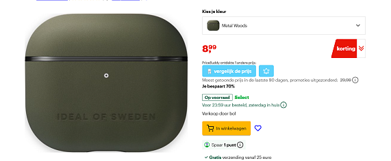 iDeal of Sweden AirPods hoes met 70% korting bij bol