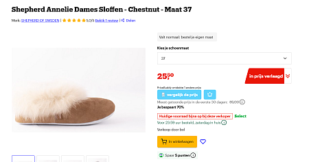Selectie Pantoffels voor dames van Shepherd of Sweden -70% korting bij bol