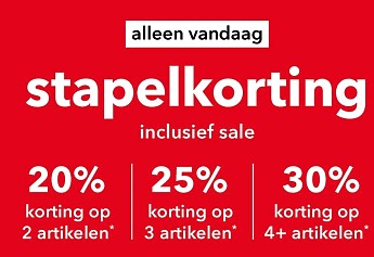 Alleen vandaag , stapelkorting bij Scapino