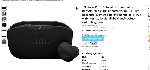 Hoge korting! JBL Wave Buds 2