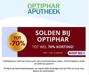 Optiphar: solden tot -70%