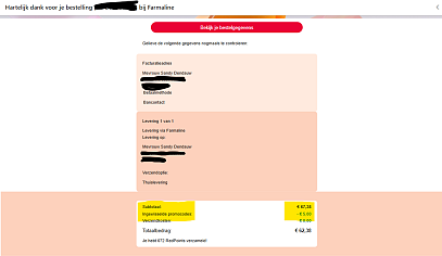 €5 korting ontvangen bij farmaline