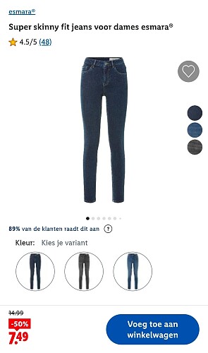 Super skinny fit jeans voor dames esmara®