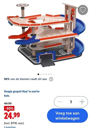 Houten speelgoed parkeergarage -50%