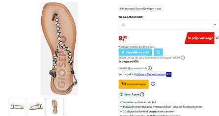 85% korting op sandalen van Gioseppo maat 37 nu voor 9.99€