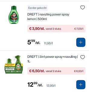 Dreft power spray tot -50% bij Collect en go