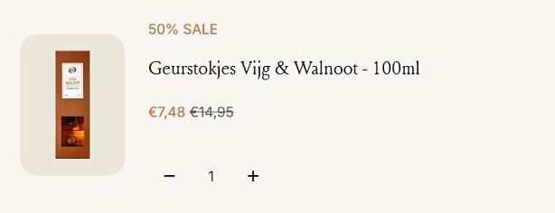 Geurstokjes vijg&walnoot -100 ml -50% bij oil&vinegar