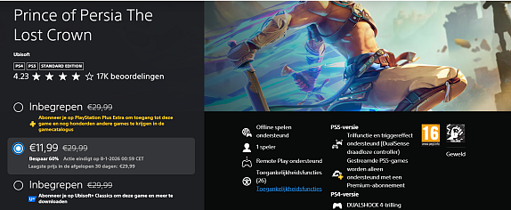 Prince of Persia The Lost Crown - PS4 en 5 - 60% korting!