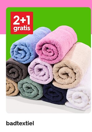 badtextiel 2+1 gratis