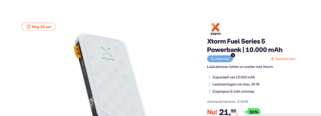 Populaire powerbank! Xtorm Fuel Series 5 Powerbank | 10.000 mAh