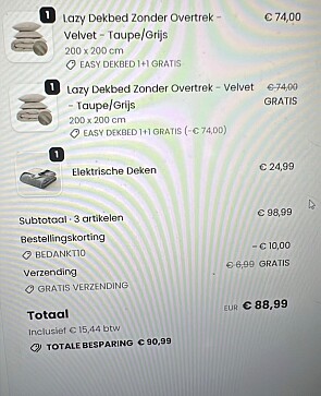 Dekbed discounter 10€ korting