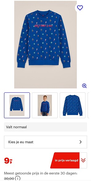 WE Fashion sweater met dessin maat 92 -70%