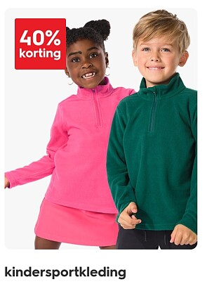 Kindersportkleding met 40% korting