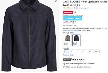 Jack and jones jas voor 12.10€