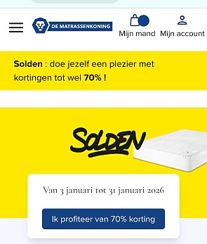 Matrassenkoning tot 70%