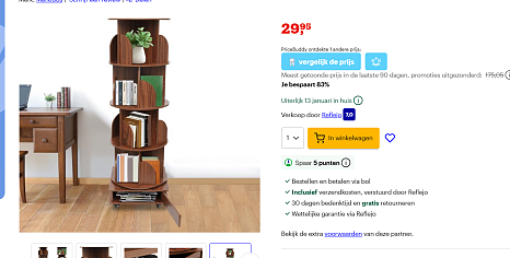 Boekenkast draaibaar goedkoop bij bol