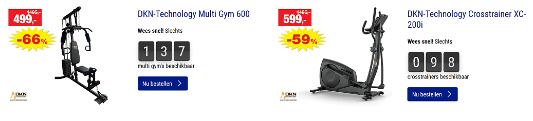 TIJDELIJKE STUNTACTIE: Fitnesstoestellen tot -66% bij Hubo! 🏋️‍♂️