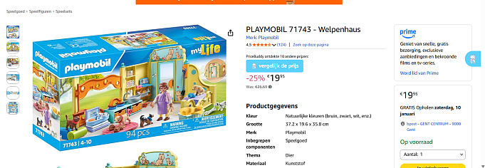 Playmobil Puppy zorgcentrum - laagste prijs oooit