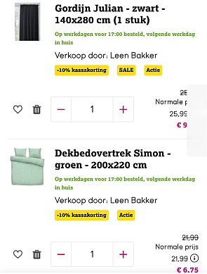 Extra korting Leenbakker