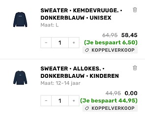 Koppelverkoop Kleir.