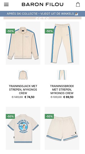 Baron Filou tot 50% korting