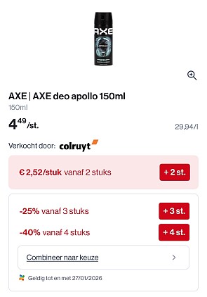 Axe deo en douchegel in promo