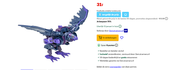 Transformers met 70% korting